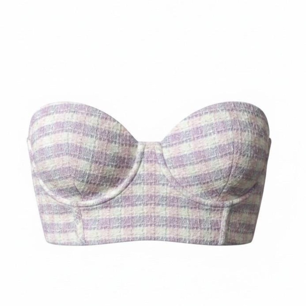 Zara Tweed Bustier‎ Top NWT Size L